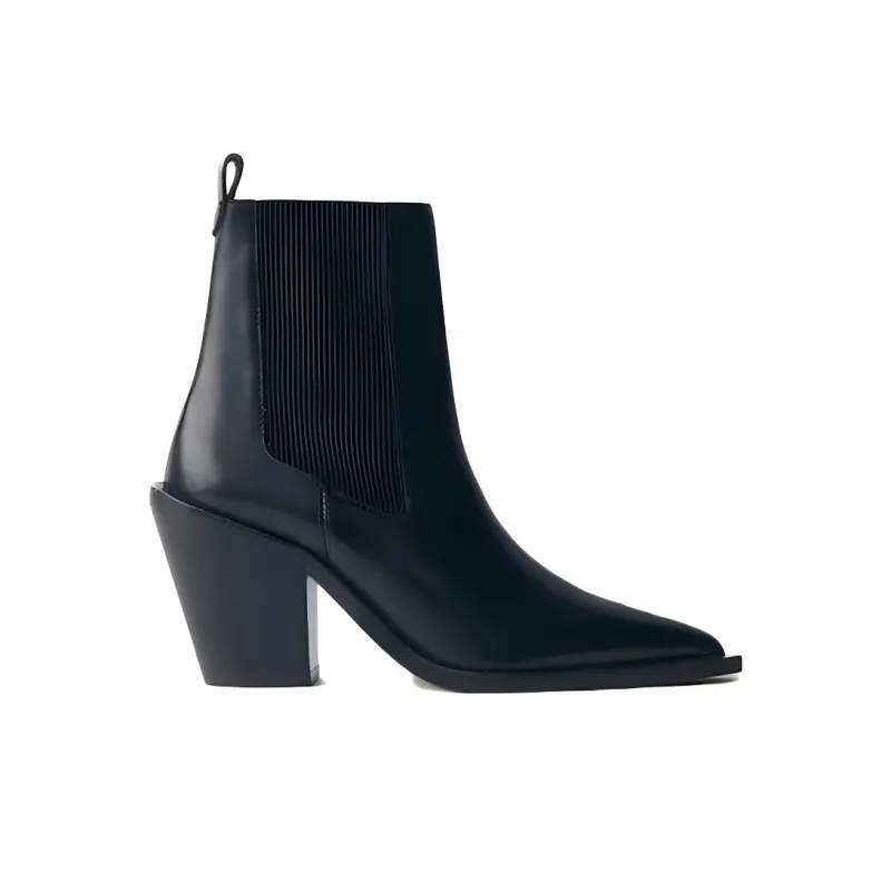 MANGO Chelsea Boots 8.5cm Women's Black-1