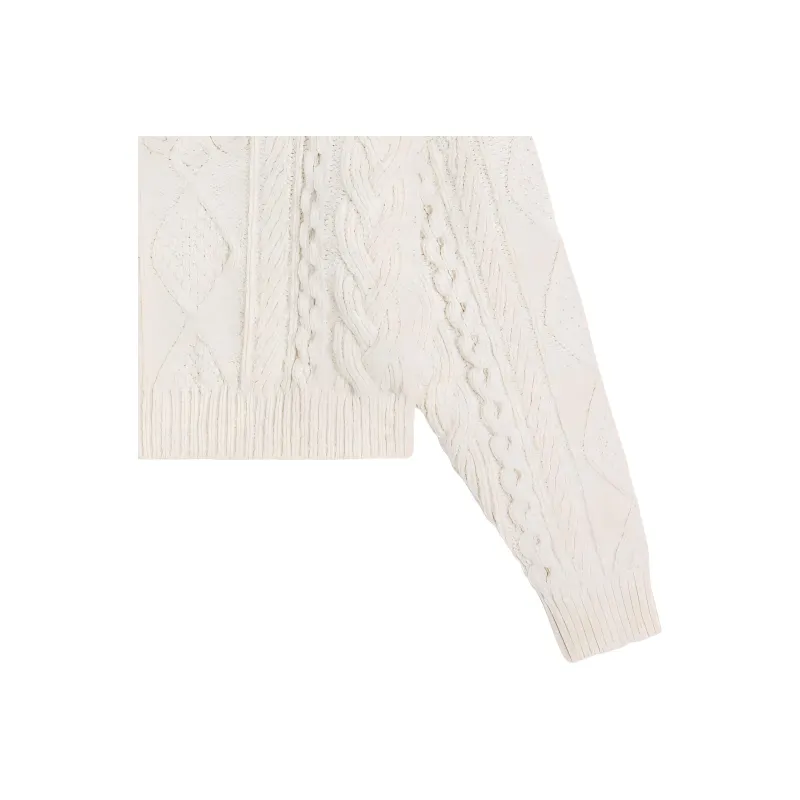 CELINE Triomphe Crew Neck Sweater In Aran Wool-4
