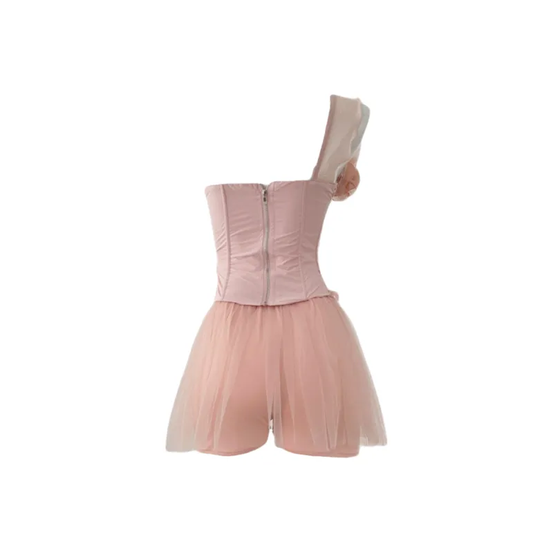Udon House Skirt Set Women's Pink-1