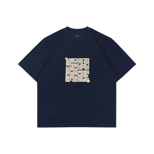 MYSAMESAME Summer T Shirt Loose Fit Unisex Navy Blue In Stock