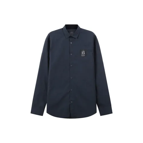 ARMANI EXCHANGE SS23 Shirt Men's Navy