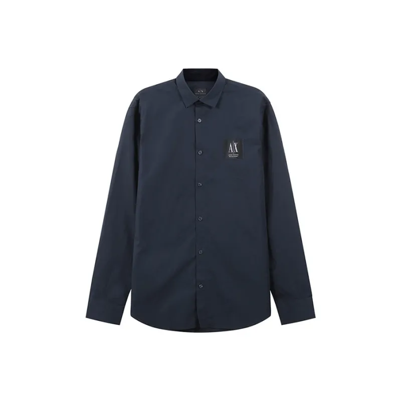ARMANI EXCHANGE SS23 Shirt Men's Navy-0