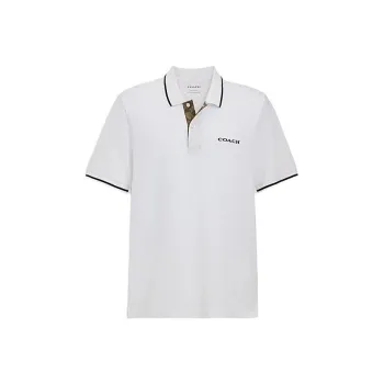 COACH SS24 Polo Shirt Men's White