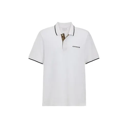 COACH SS24 Polo Shirt Men's White