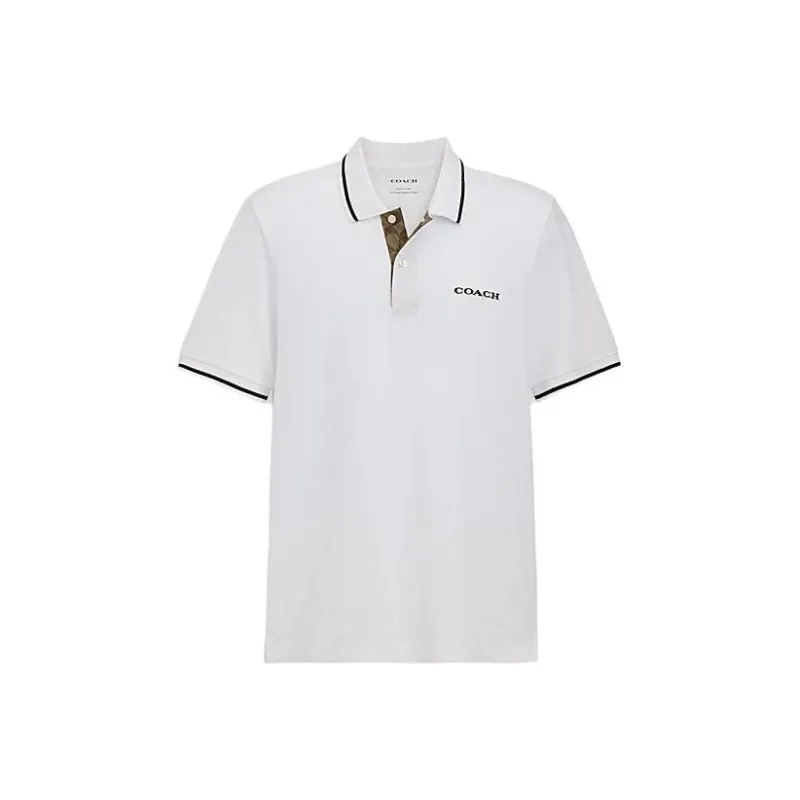COACH SS24 Polo Shirt Men's White-0