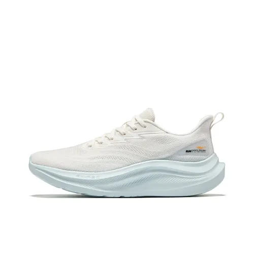 Erke Anti Slip Wear Resistant Low Top Casual Running Shoes Men's White Blue