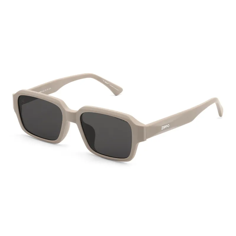 ZIPPO Plate Frame Square Sunglasses Unisex Black Frame With Tea Brown Lens-8