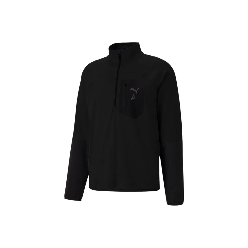 PUMA SEASONS SEASONS RainCELL Trail Running Half-Zip Pullover Men Sweatshirt Men's Black-0