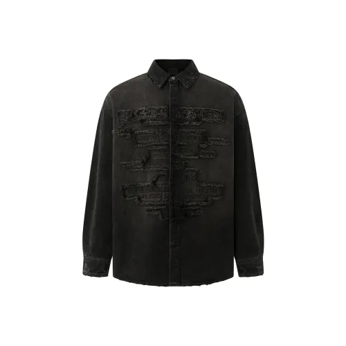 CHINISM Blackwater Series Shirt Unisex Washed Black