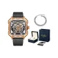 Rose Case[Comes with Dark Blue Box+Cuban Bracelet]