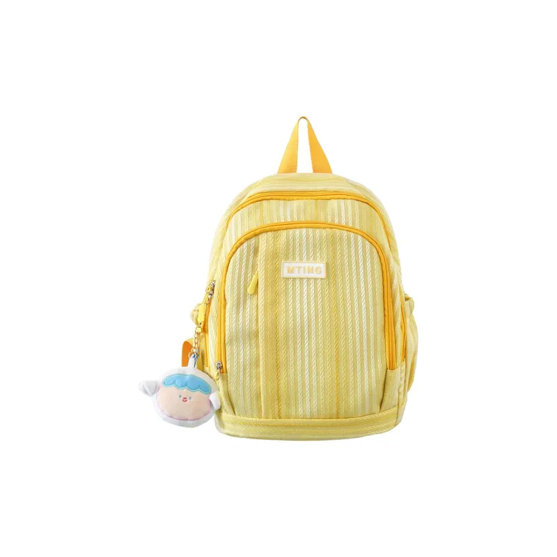 URBAN FOREST Nylon Backpack Unisex Pink/Green/Yellow/Black/White-12
