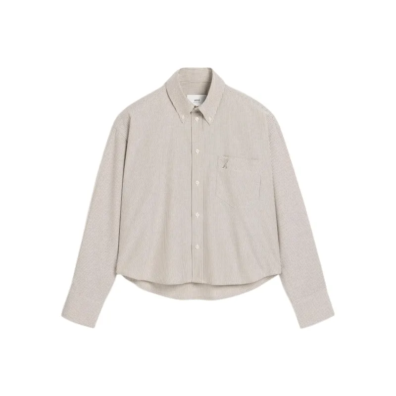 Ami Paris Button down Cropped Shirt-0