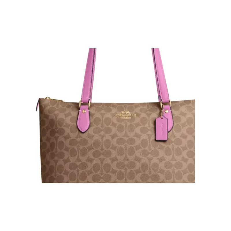 COACH Gallery Coated Canvas Tote Bag, Shopping Bag, Shoulder Bag, Handbag Tubas Women's Brown-3