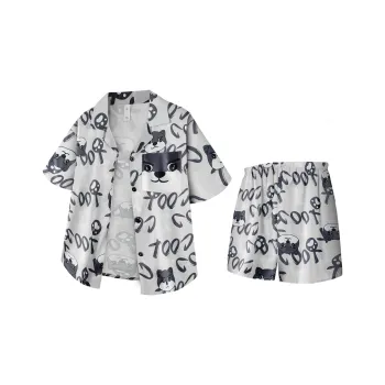 Qiao Ni Tong Pajama Set Men's Gold Edge Extreme Night Black