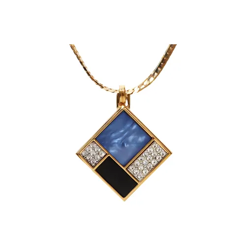 SAINT LAURENT 2000s Diamond shaped Pendant Necklace