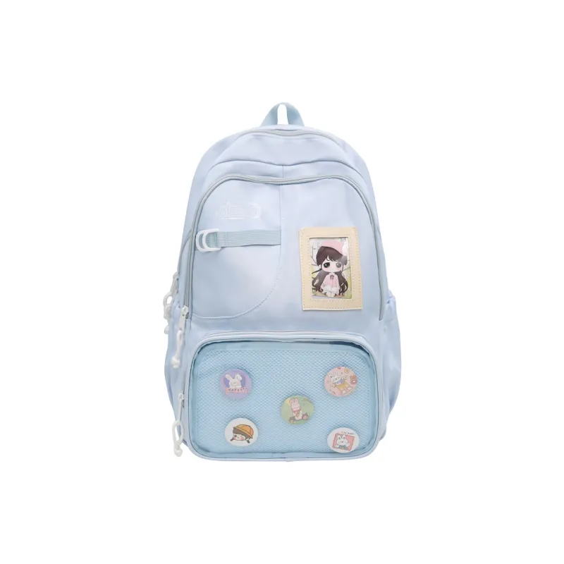 Alcohol Dragon Nylon Backpack Regular Women's Multicolor-18