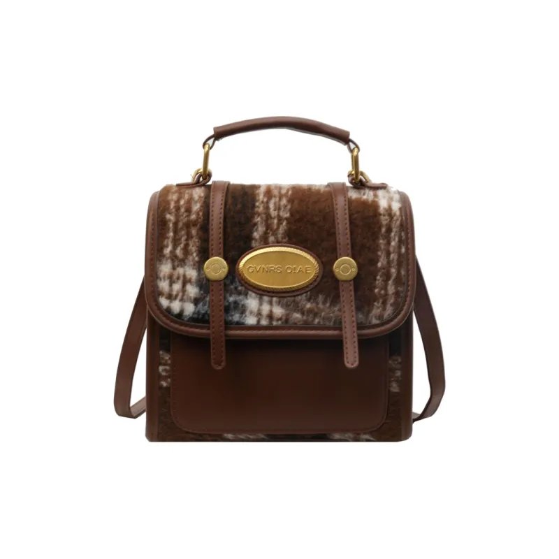 HCXK Woolen Backpack Women's Red/Green/Coffee/Blue-12