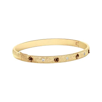 De Beers 18kt Yellow Gold Talisman Diamond Bangle Bracelet