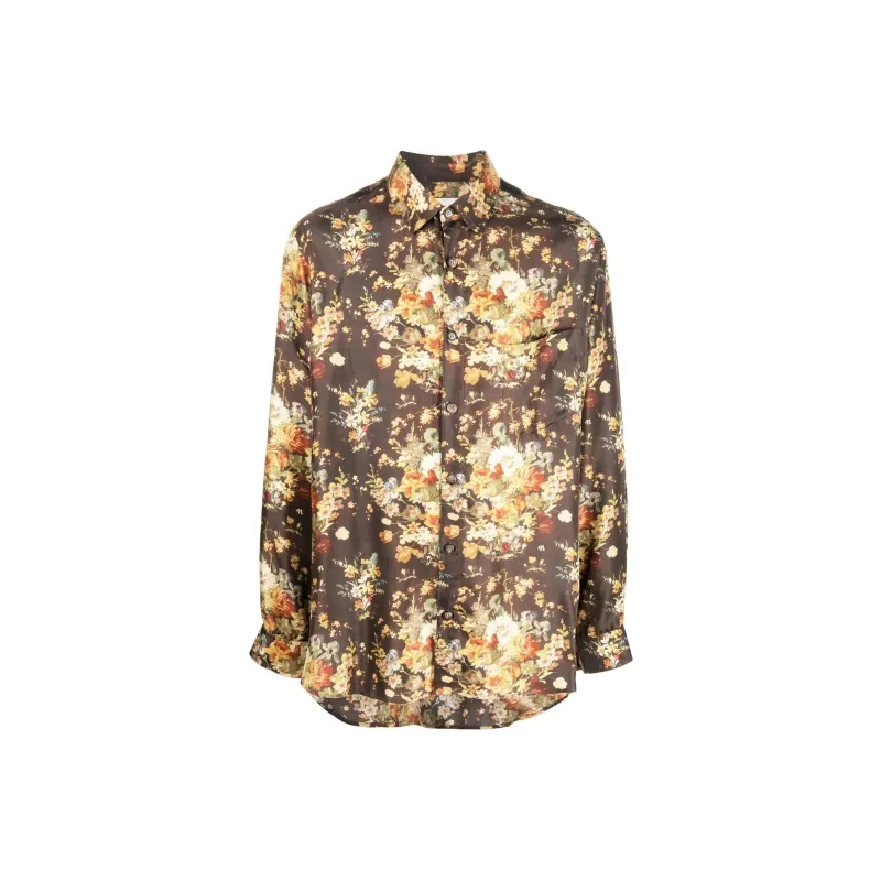 NANUSHKA Floral-print Long-sleeve Pyjama Shirt-0