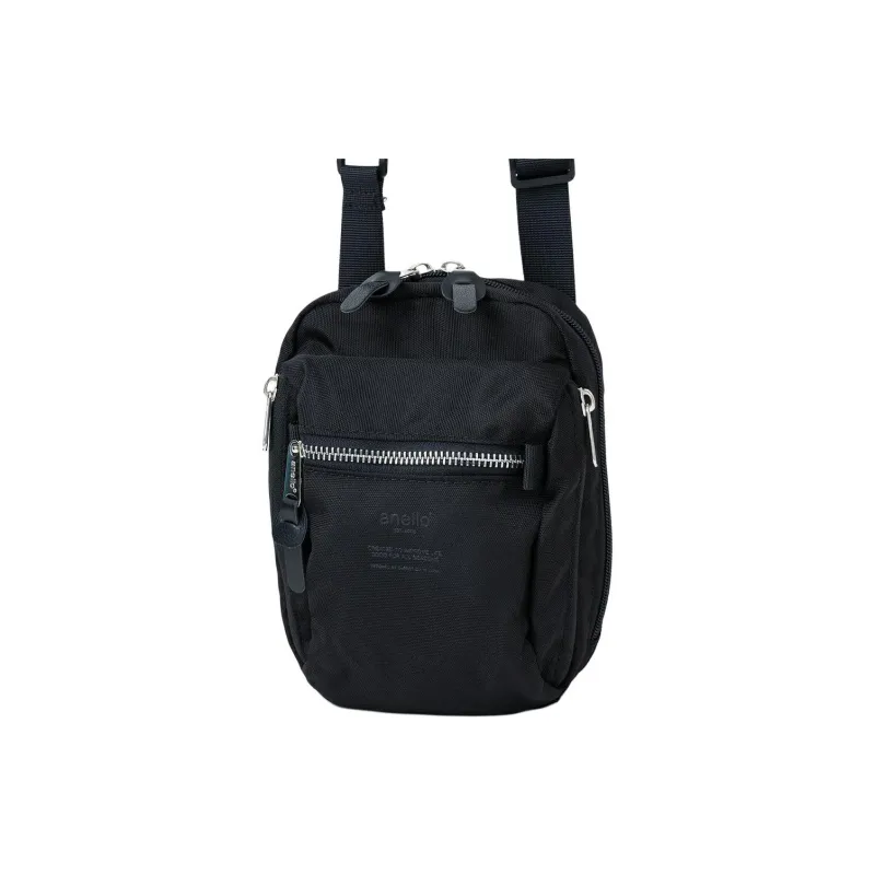Anello Polyester Wallet, Crossbody Bag, Shoulder Bag Unisex Black-1