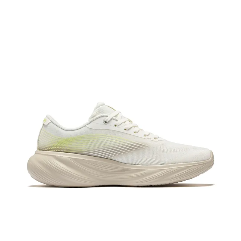 Erke Running Shoes Men Low Top Microcrystal White Wheat Seedling Green-1