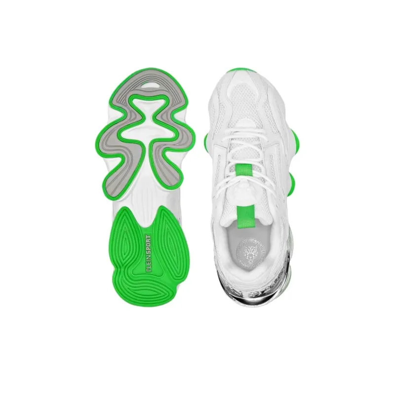 PLEIN SPORT Tiger Thunder Mi Cushioning Low Top Casual Shoes Unisex White-3