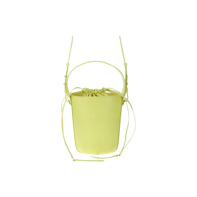 Chloe Leather Bucket Bag, Crossbody, One Shoulder Handbag Women's Green-1