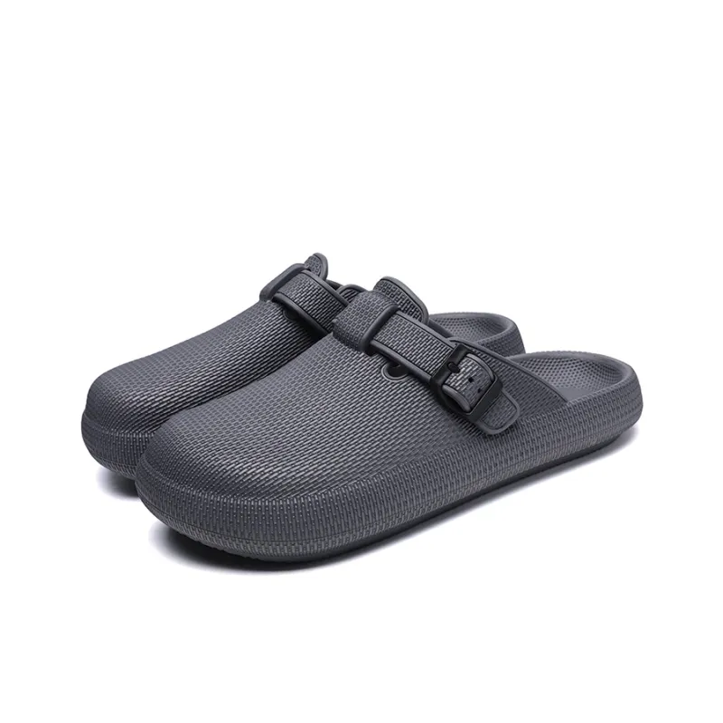Gaius Durant Quiet Abrasion Resistant Slip Resistant Closed Toe Slippers Unisex Gray-1