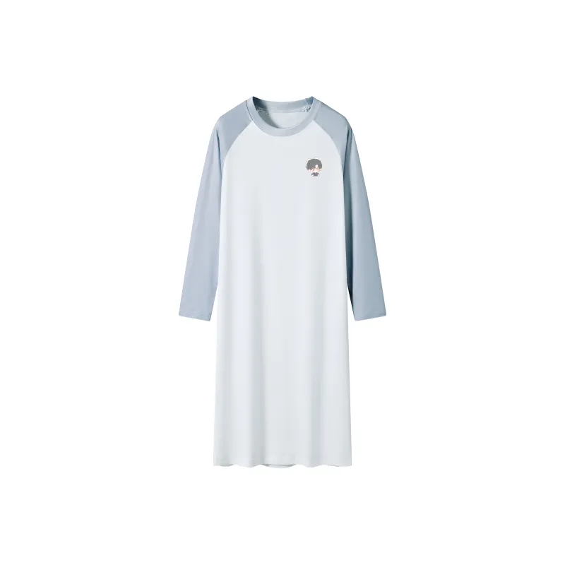 XISHE Nightgown Women's Light Gray-0