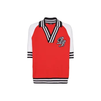 BALMAIN SS24 Polo Shirt Men's Red