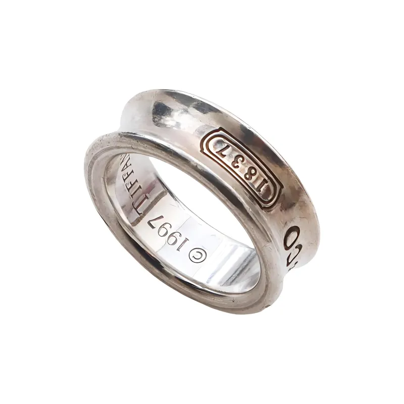TIFFANY & CO. 2000s Sterling Silver 1837 Ring-3