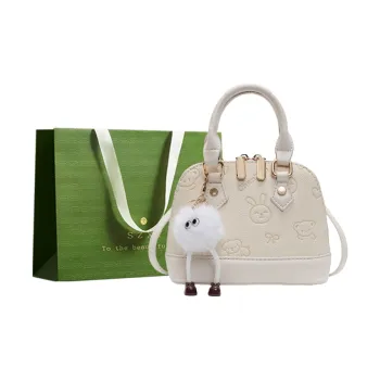Three Ducklings PU Handbag Women's Ecru/White & Brown/Ecru/Black