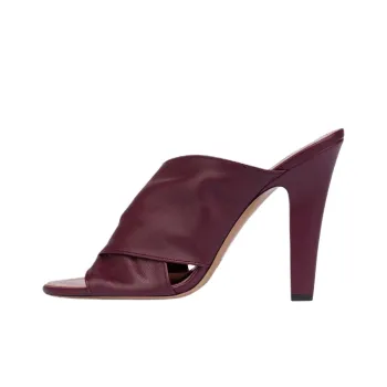Paris Texas Slip Resistant Slide Slippers 10cm Women's Burgundy