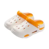 White Orange-Hole-Punch Slippers[Women's]