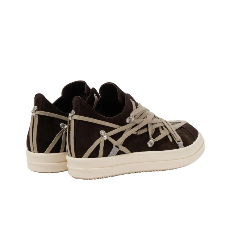 RICK OWENS/RO Megalace Low Top Casual Shoes Men's Brown-3