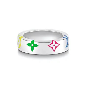 LOUIS VUITTON Gold Plated Rings Unisex Silver
