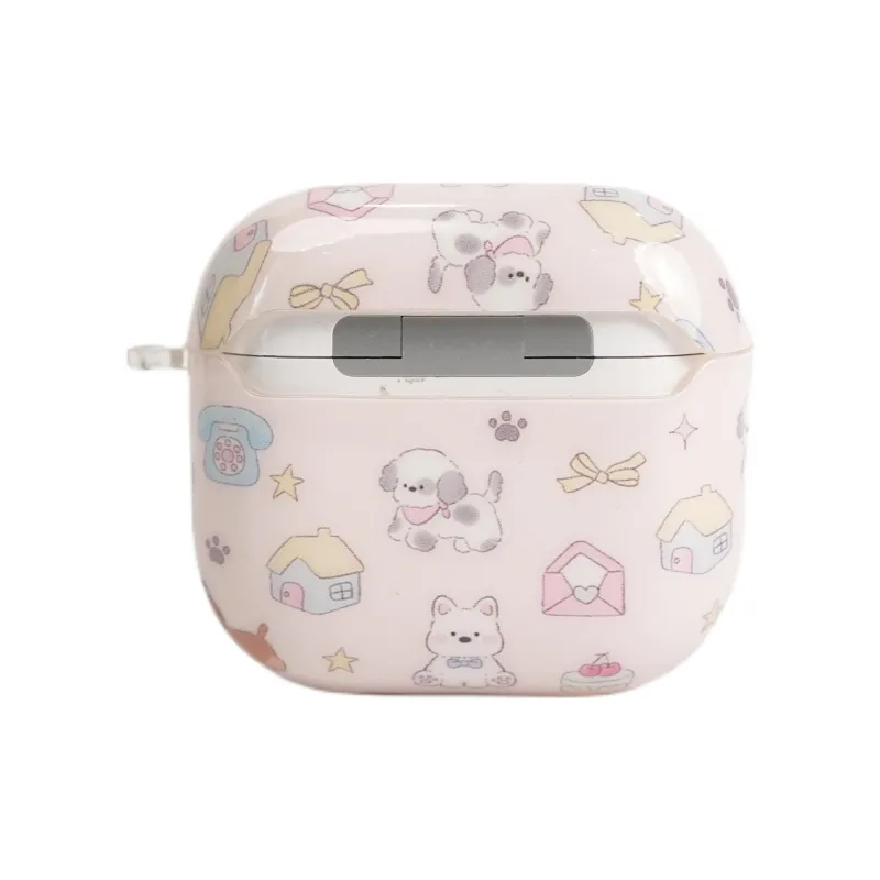 Wei Xin Compatibility With Apple AirPods 4/2/3/4th Generation/AirPods Pro/Pro 2 TPU Phone House Puppy Headphone Cases-4