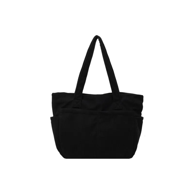SEVENMOONS Corduroy Shoulder Bag Unisex White/Gray/Black/Army Green/Brown-6