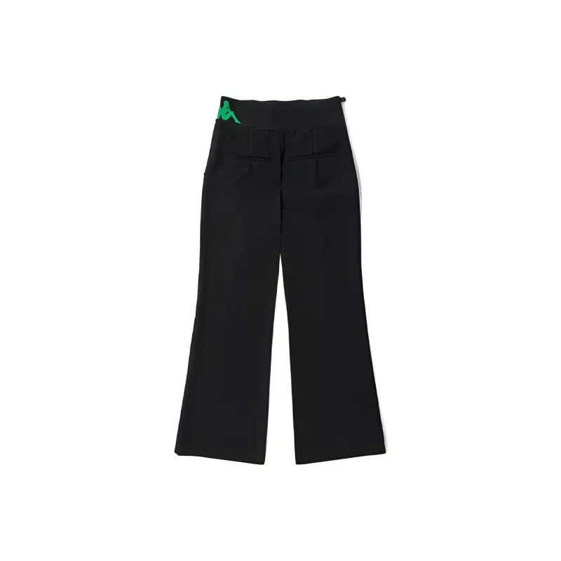 Kappa Wide Leg Moderate Sweatpants Women's Mineral Black-1