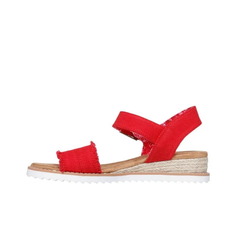 Skechers One Strap Sandals Women's Red-2
