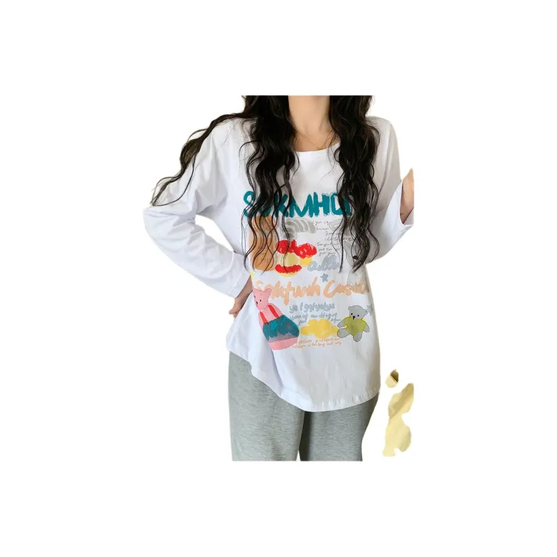 Mu Xiao Xin T Shirt Women's Cute Pet Design White T Shirt-5