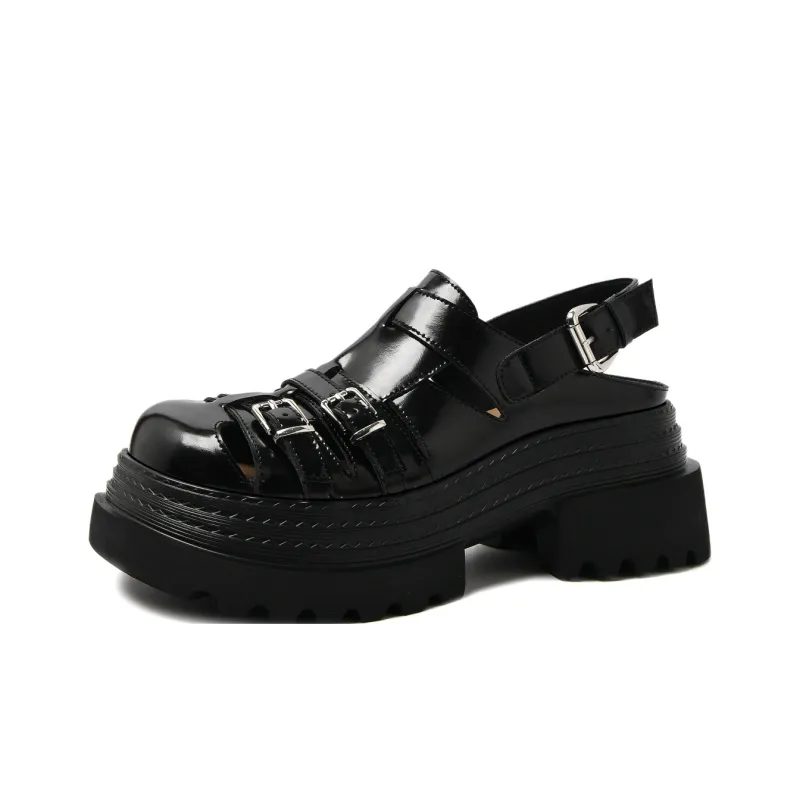 CAMEIDO Roman Sandals Women's Black-0