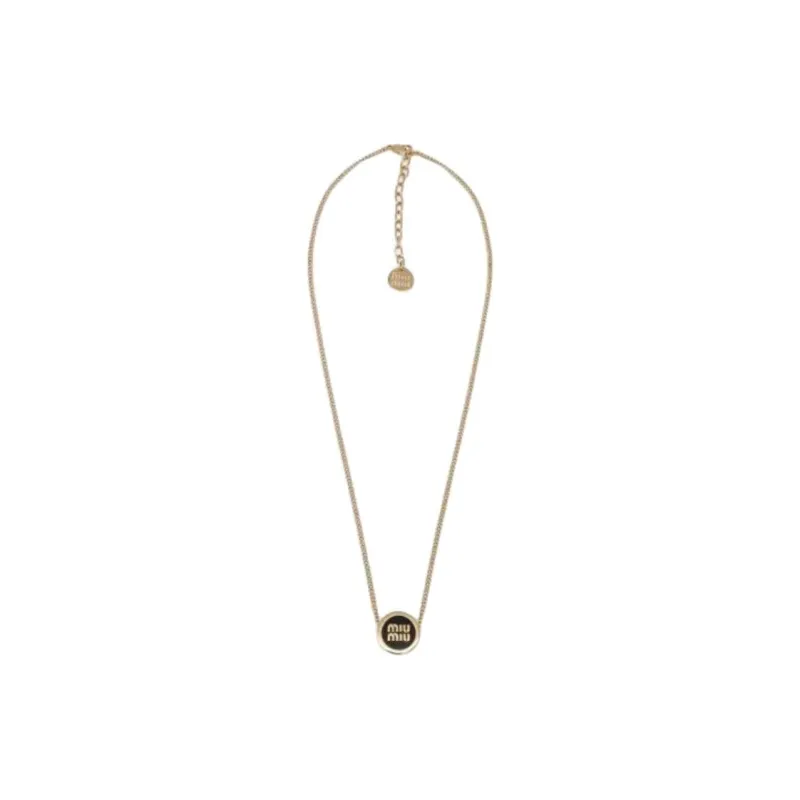 MIU MIU Enamel Necklaces Women's Gold-1