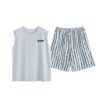 BONAS Pajama Set Men's Light Gray