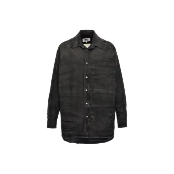 MM6 Maison Margiela Crinkled Denim Overshirt