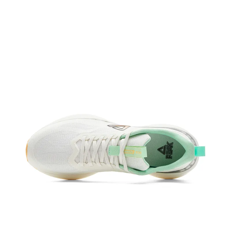 PEAK Lightweight Rebound Anti Rollover Low Top Running Shoes Men's Ivory Green-3