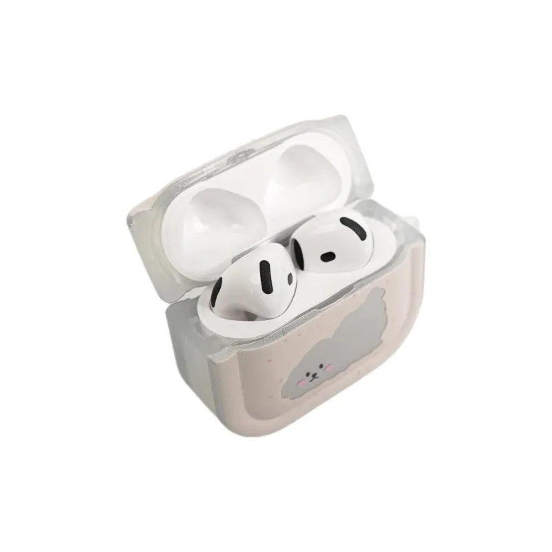 Sopi Compatibility With Apple AirPods 4/2/3/4th Generation/AirPods Pro/Pro 2 TPU Cut Out Piglet Puppy Headphone Cases-6