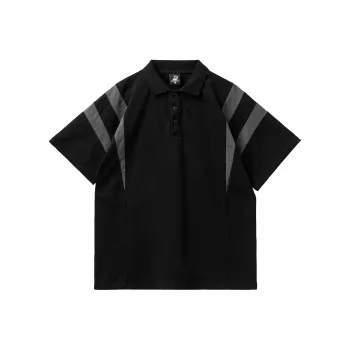 XINYINSU SS24 Summer Polo Shirt Unisex Couple's Black