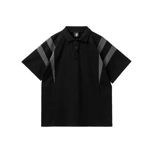 XINYINSU SS24 Summer Polo Shirt Unisex Couple's Black
