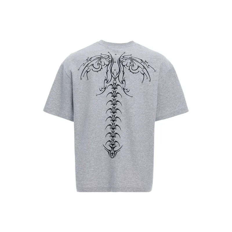 TESTUNG American Vintage Luxury Streetwear Trendy Loose Fit Versatile Short Sleeved T Shirts Unisex-4
